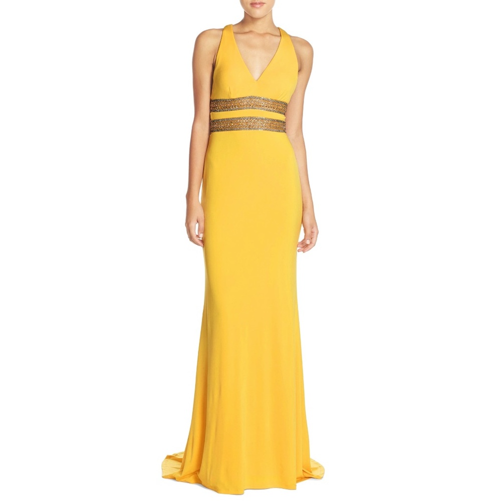 Terani Couture Embellished Cutout Gown